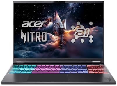 Acer Nitro 16S AI Copilot+ PC Gaming Laptop | AMD Ryzen AI 9 365 Processor | NVIDIA GeForce RTX 5070 Ti Laptop GPU | 16″ WQXGA IPS 180Hz Display | 32GB DDR5 | 2TB Gen 4 SSD | Wi-Fi 6E | AN16S-61-R5K4