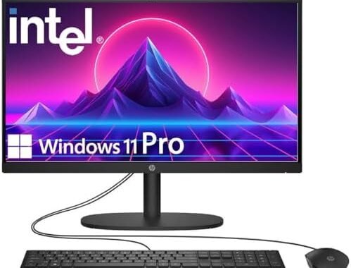 HP 2025 22″ FHD All-in-One Desktop Computer • The New Version for Everyday Use • Latest 13th Gen Intel Quad-Core CPU • 8GB DDR5 • 128GB Storage • HDMI • Type-C • Wi-Fi • HD Webcam • Win11 Pro • Black